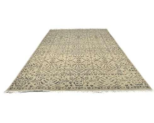 9x12 Zeigler Light Brown Afghan Hand Knotted Wool Area Rug